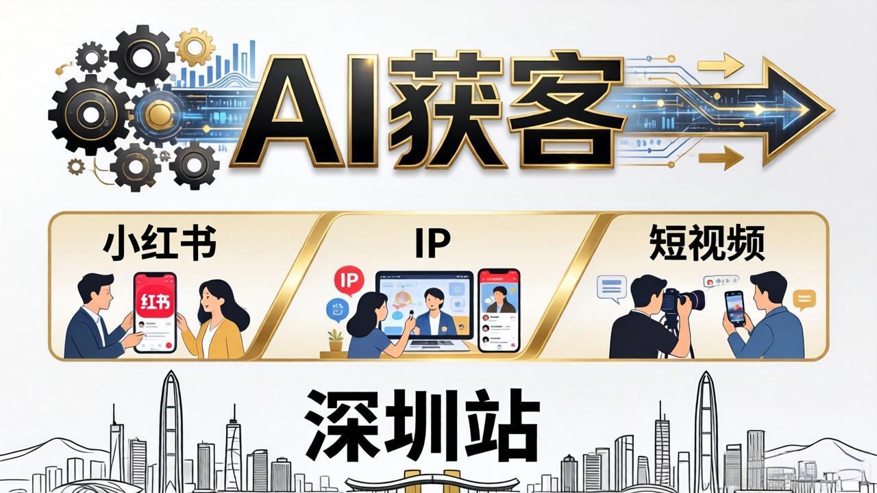 （18226期）2026AI获客大课深圳站：4月17日-19日3天2夜拆透小红书+IP+短视频，老板操盘手必来网创吧-网创项目资源站-副业项目-创业项目-搞钱项目网创吧