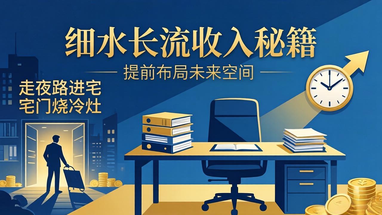 (17836期)某付费文章:细水长流收入秘籍:走夜路进宅门烧冷灶,提前布局未来空间网创吧-网创项目资源站-副业项目-创业项目-搞钱项目网创吧