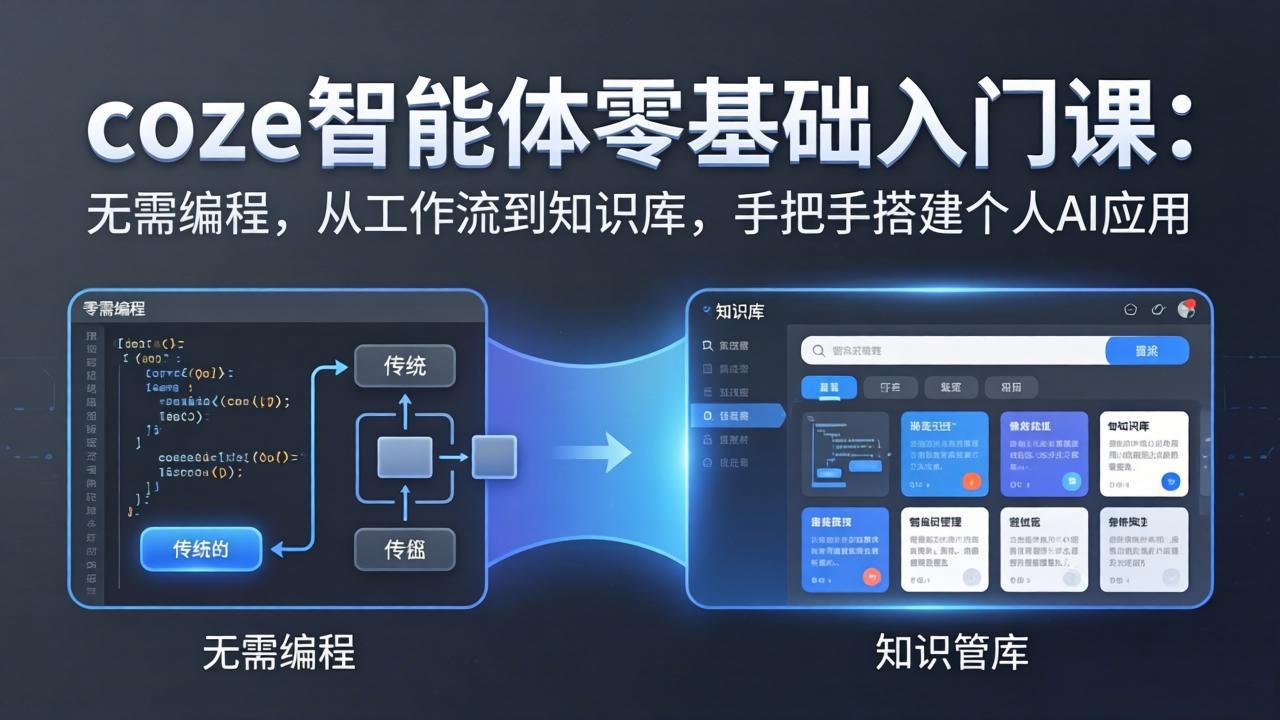 (17775期)coze智能体零基础入门课:无需编程,从工作流到知识库,手把手搭建个人AI应用网创吧-网创项目资源站-副业项目-创业项目-搞钱项目网创吧