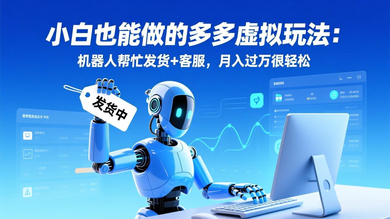 (17230期)小白也能做的多多虚拟玩法:机器人帮忙发货+客服,月入过万很轻松网创吧-网创项目资源站-副业项目-创业项目-搞钱项目网创吧