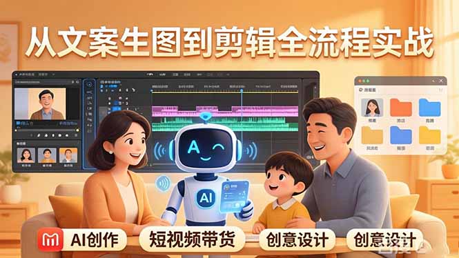 (17916期)原创 AI 剧情短视频带货:AI+家庭剧情+带货广告,从文案生图到剪辑全流程实战网创吧-网创项目资源站-副业项目-创业项目-搞钱项目网创吧