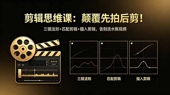 (18285期)剪辑思维课:颠覆先拍后剪!三镜法则+匹配剪辑+插入剪辑,告别流水账视频网创吧-网创项目资源站-副业项目-创业项目-搞钱项目网创吧