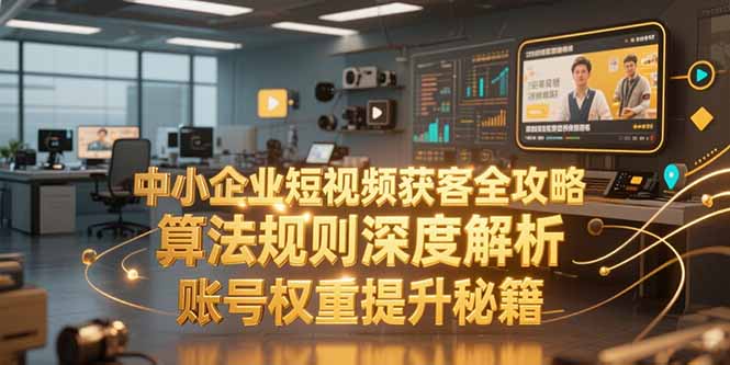 (15326期)中小企业短视频获客全攻略,算法规则深度解析,账号权重提升秘籍网创吧-网创项目资源站-副业项目-创业项目-搞钱项目网创吧