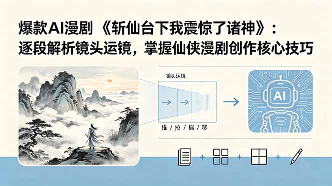 (18620期)爆款AI漫剧《斩仙台下我震惊了诸神》:逐段解析镜头运镜,掌握仙侠漫剧创作核心技巧网创吧-网创项目资源站-副业项目-创业项目-搞钱项目网创吧