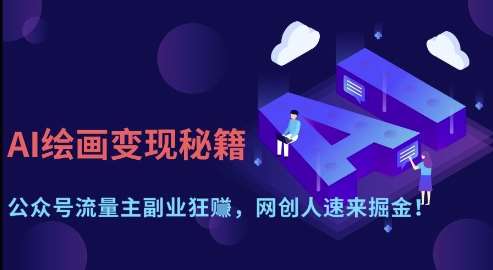 AI绘画变现秘籍:公众号流量主副业狂挣,网创人速来掘金【揭秘】网创吧-网创项目资源站-副业项目-创业项目-搞钱项目网创吧