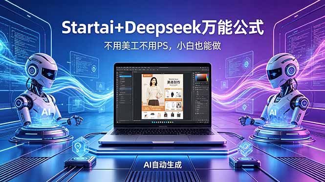 (18341期)AI自动做电商详情页:Startai+Deepseek万能公式,不用美工不用PS,小白也能做网创吧-网创项目资源站-副业项目-创业项目-搞钱项目网创吧
