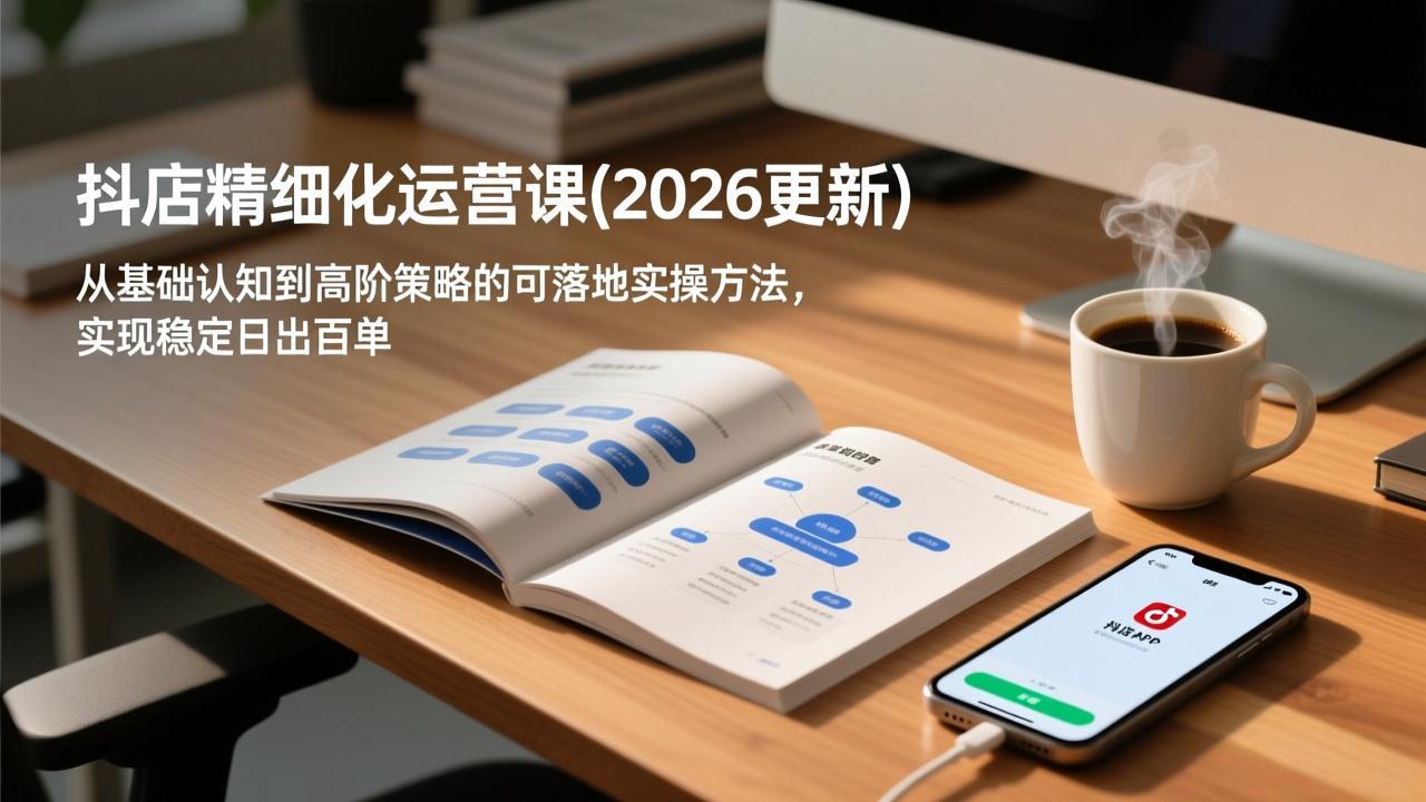 (18421期)抖店精细化运营课(更新5月),从基础认知到高阶策略的可落地实操方法,实现稳定日出百单网创吧-网创项目资源站-副业项目-创业项目-搞钱项目网创吧
