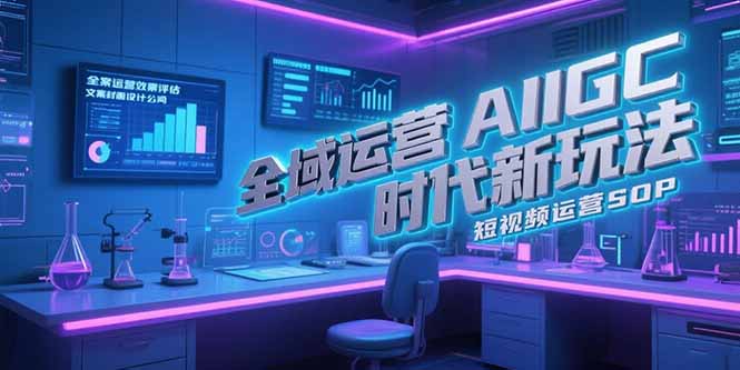 (15327期)全域运营AIGC时代新玩法,文案封面设计公式,短视频运营SOP网创吧-网创项目资源站-副业项目-创业项目-搞钱项目网创吧