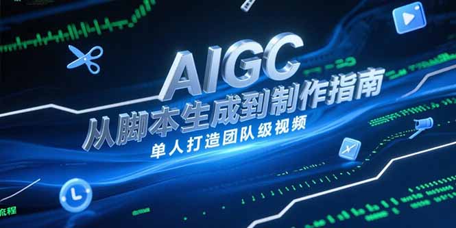（15170期）AIGC视频制作指南，从脚本生成到剪辑全流程，单人打造团队级视频网创吧-网创项目资源站-副业项目-创业项目-搞钱项目网创吧