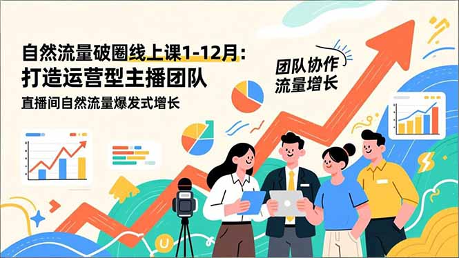 (17006期)自然流量破圈线上课25年1-12月-更新:打造运营型主播团队 直播间自然流量爆发式增长网创吧-网创项目资源站-副业项目-创业项目-搞钱项目网创吧