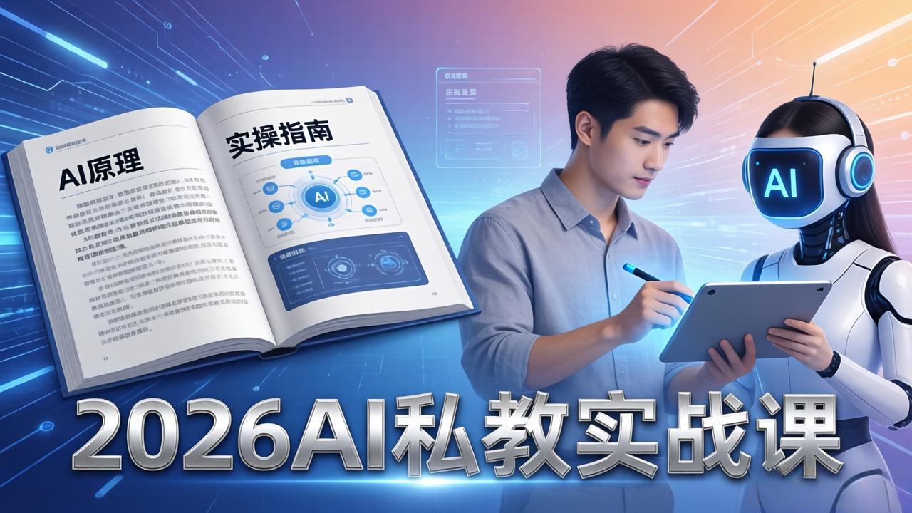 (17899期)2026AI私教实战课:从AI原理到全场景实操,零基础学会用AI提效+单人单干创业网创吧-网创项目资源站-副业项目-创业项目-搞钱项目网创吧