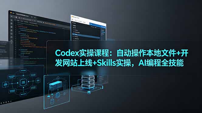（19009期）Codex实操课程：自动操作本地文件+开发网站上线+Skills实操，AI编程全技能网创吧-网创项目资源站-副业项目-创业项目-搞钱项目网创吧