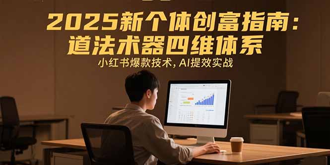 (15477期)2025新个体创富指南:道法术器四维体系,小红书爆款技术,AI提效实战网创吧-网创项目资源站-副业项目-创业项目-搞钱项目网创吧