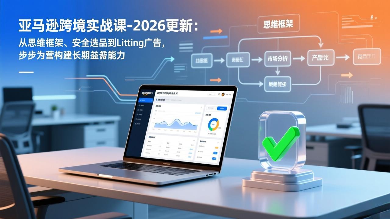 （17269期）亚马逊跨境实战课-2026更新：从思维框架、安全选品到Listing广告，步步为营构建长期盈利能力网创吧-网创项目资源站-副业项目-创业项目-搞钱项目网创吧
