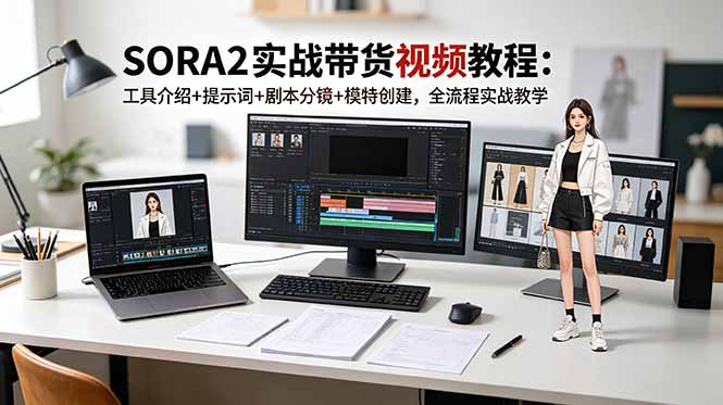 (18718期)SORA2实战带货视频教程:工具介绍+提示词+剧本分镜+模特创建,全流程实战教学网创吧-网创项目资源站-副业项目-创业项目-搞钱项目网创吧