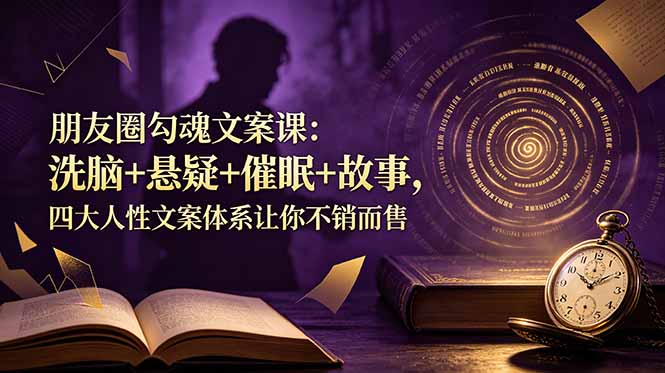 (19054期)朋友圈勾魂文案课:洗脑+悬疑+催眠+故事,四大人性文案体系让你不销而售网创吧-网创项目资源站-副业项目-创业项目-搞钱项目网创吧