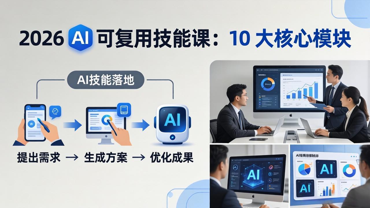 (17894期)2026AI可复用技能-4月新课:10大核心模块,手把手教你把AI用进工作、产出成果网创吧-网创项目资源站-副业项目-创业项目-搞钱项目网创吧