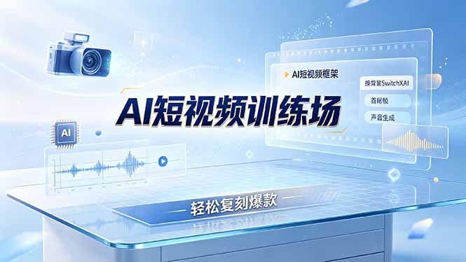 (19137期)老陈AI短视频训练场:AI短视频框架+换背景SwitchXAI+首尾帧+声音生成,轻松复刻爆款网创吧-网创项目资源站-副业项目-创业项目-搞钱项目网创吧