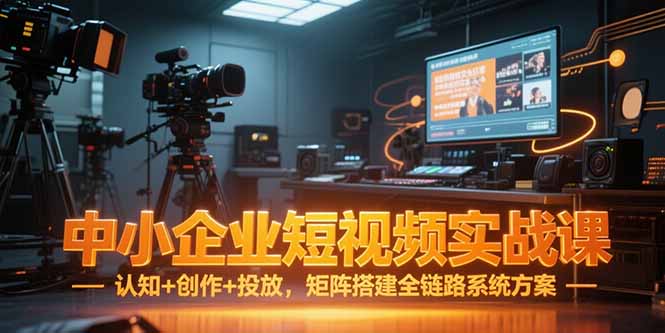 (15249期)中小企业短视频实战课,认知+创作+投放,矩阵搭建全链路系统方案网创吧-网创项目资源站-副业项目-创业项目-搞钱项目网创吧