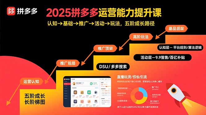 (15826期)2025拼多多运营能力提升课:认知→基础→推广→活动→玩法,五阶成长路径网创吧-网创项目资源站-副业项目-创业项目-搞钱项目网创吧