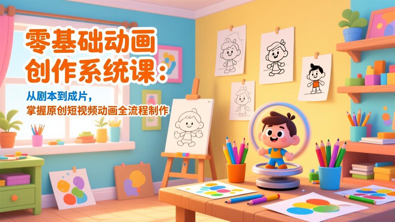 （17161期）零基础动画创作系统课：从剧本到成片，掌握原创短视频动画全流程制作网创吧-网创项目资源站-副业项目-创业项目-搞钱项目网创吧