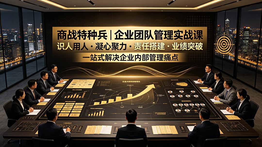 （19534期）商战特种兵｜企业团队管理实战课：识人用人｜凝心聚力｜责任搭建｜业绩突破，一站式解决企业内部管理痛点网创吧-网创项目资源站-副业项目-创业项目-搞钱项目网创吧