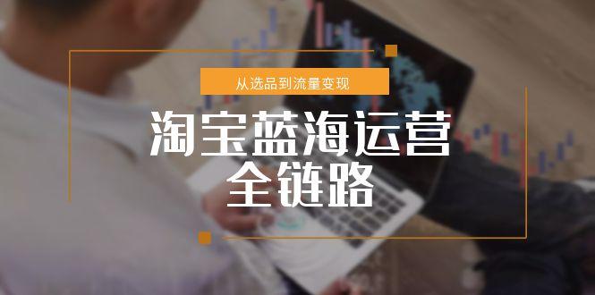 (15160期)淘宝蓝海运营全链路,从选品到流量变现,小类目突围完整方案网创吧-网创项目资源站-副业项目-创业项目-搞钱项目网创吧