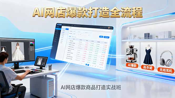 (16326期)AI网店爆款商品打造实战班:AI技术实现商品图智能处理,快速搭建AI网店网创吧-网创项目资源站-副业项目-创业项目-搞钱项目网创吧