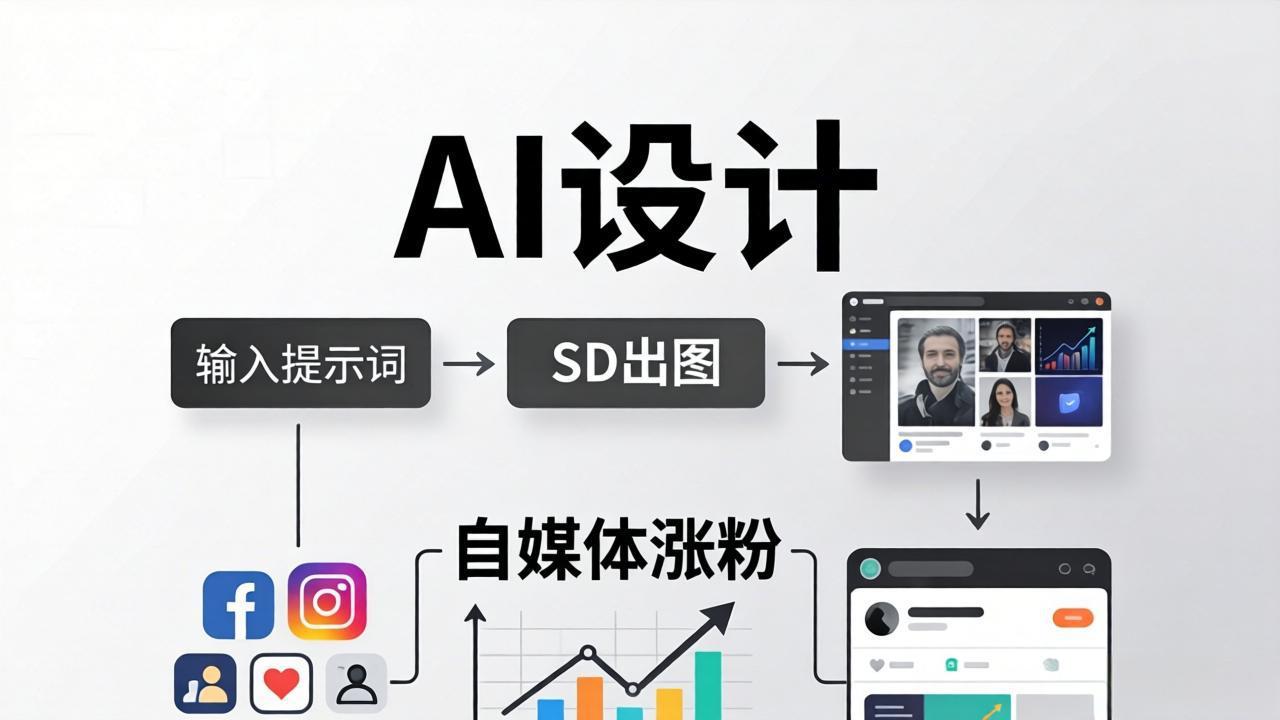 (18136期)人人都是AI设计师:SD出图+自媒体涨粉一站教学,告别图文素材焦虑,AI设计让你轻松避开内卷网创吧-网创项目资源站-副业项目-创业项目-搞钱项目网创吧