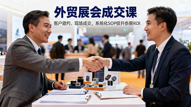 (16356期)外贸展会成交课,含目标制定、客户邀约、现场成交,系统化SOP提升参展ROI网创吧-网创项目资源站-副业项目-创业项目-搞钱项目网创吧