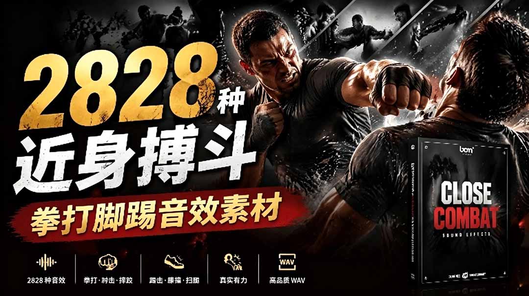 （19072期）宝藏级别音效！2828种近身搏斗拳打脚踢音效素材，全部中文分类，免解压使用  Close Combat网创吧-网创项目资源站-副业项目-创业项目-搞钱项目网创吧