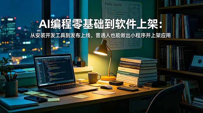 (19109期)AI编程零基础到软件上架:从安装开发工具到发布上线,普通人也能做出小程序并上架应用商店网创吧-网创项目资源站-副业项目-创业项目-搞钱项目网创吧