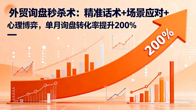 (16357期)外贸询盘秒杀术:精准话术+场景应对+心理博弈,单月询盘转化率提升200%网创吧-网创项目资源站-副业项目-创业项目-搞钱项目网创吧