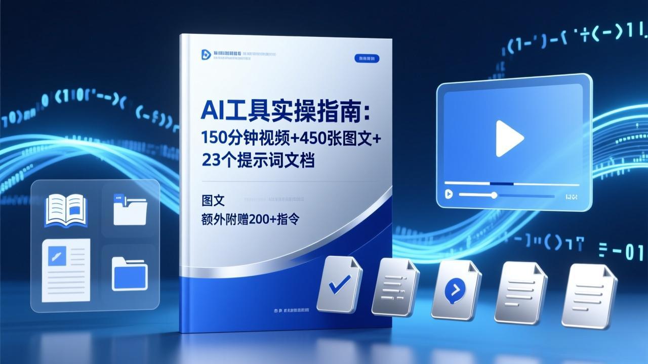（17504期）AI工具实操指南：150分钟视频+450张图文+23个提示词文档，额外附赠200+指令网创吧-网创项目资源站-副业项目-创业项目-搞钱项目网创吧
