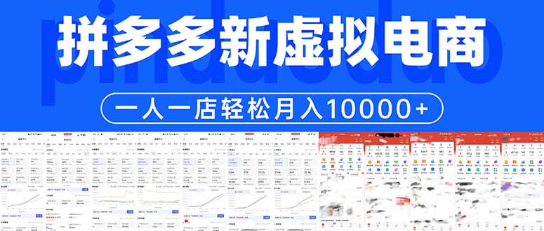 (17978期)拼多多虚拟电商一人一店轻松月入10000+网创吧-网创项目资源站-副业项目-创业项目-搞钱项目网创吧
