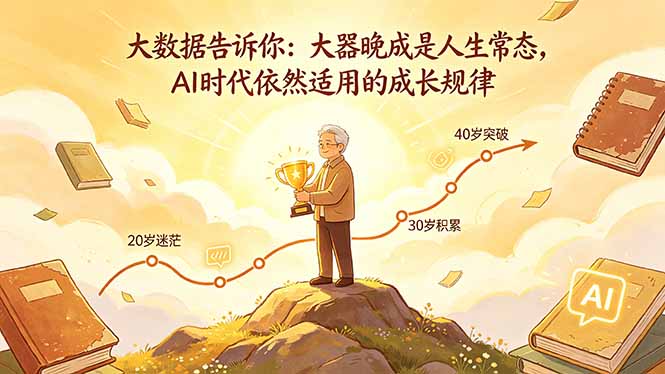 (18288期)付费文章:大数据告诉你:大器晚成是人生常态,AI 时代依然适用的成长规律网创吧-网创项目资源站-副业项目-创业项目-搞钱项目网创吧