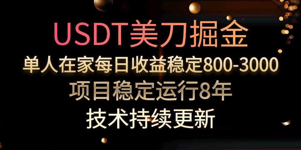 (15527期)USDT美刀掘金,单人每日收益800-3000,稳定运行8年网创吧-网创项目资源站-副业项目-创业项目-搞钱项目网创吧
