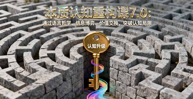 （16218期）本质认知重构课7.0：通过语言哲学、信息博弈、价值交换，突破认知局限网创吧-网创项目资源站-副业项目-创业项目-搞钱项目网创吧
