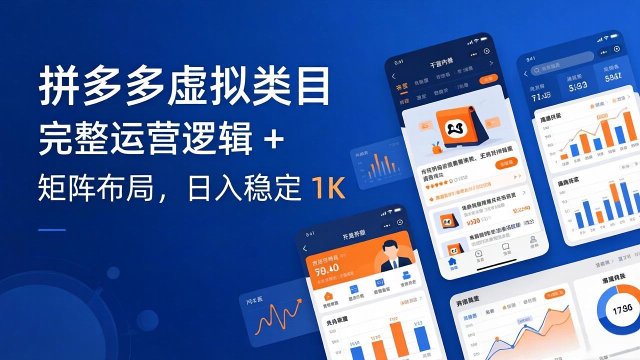 (17777期)拼多多虚拟类目干货:完整运营逻辑 + 矩阵布局,日入稳定 1K网创吧-网创项目资源站-副业项目-创业项目-搞钱项目网创吧