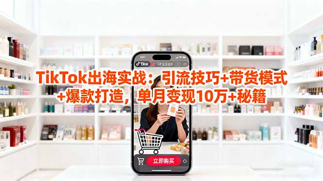 （16358期）「TikTok出海实战」引流技巧+带货模式+爆款打造，单月变现10万+秘籍网创吧-网创项目资源站-副业项目-创业项目-搞钱项目网创吧