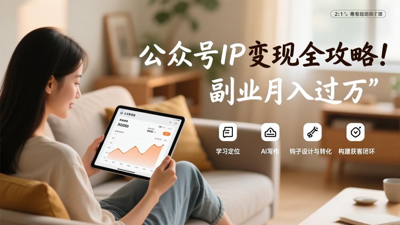 (17275期)公众号IP变现全攻略,学习定位、AI写作、钩子设计与转化,构建获客闭环,副业月入过万网创吧-网创项目资源站-副业项目-创业项目-搞钱项目网创吧