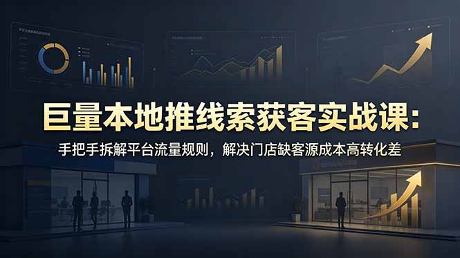 （19061期）巨量本地推线索获客实战课：手把手拆解平台流量规则，解决门店缺客源成本高转化差网创吧-网创项目资源站-副业项目-创业项目-搞钱项目网创吧
