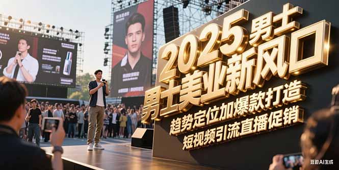 (15190期)2025男士美业新风口,趋势定位加爆款打造,短视频引流直播促销网创吧-网创项目资源站-副业项目-创业项目-搞钱项目网创吧