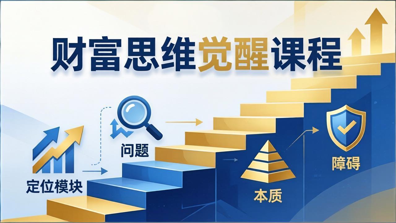 (17872期)财富思维觉醒第十期:3天大课四大模块,精准定位问题看清本质,扫清人生障碍网创吧-网创项目资源站-副业项目-创业项目-搞钱项目网创吧