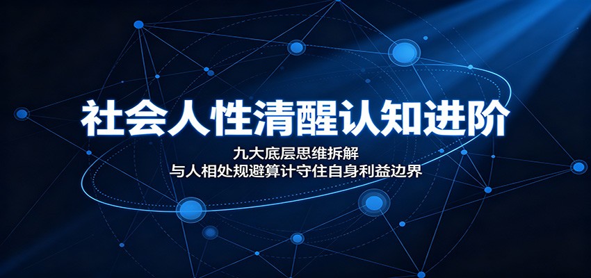 社会人性清醒认知进阶：九大底层思维拆解，与人相处规避算计守住自身利益边界网创吧-网创项目资源站-副业项目-创业项目-搞钱项目网创吧