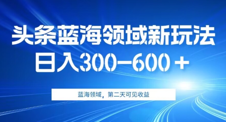 AI头条野路子蓝海领域新玩法2.0,日入300-600+,附保姆级教程【揭秘】网创吧-网创项目资源站-副业项目-创业项目-搞钱项目网创吧