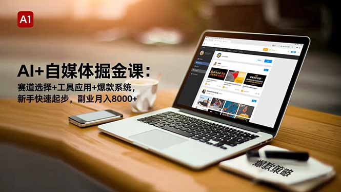 （16657期）AI+自媒体掘金课：赛道选择+工具应用+爆款系统，新手快速起步，副业月入8000+网创吧-网创项目资源站-副业项目-创业项目-搞钱项目网创吧