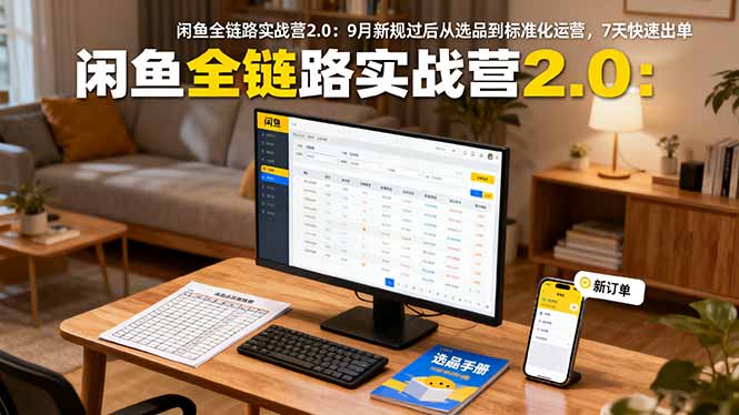 （16263期）闲鱼全链路实战营2.0：9月新规过后从选品到标准化运营，7天快速出单网创吧-网创项目资源站-副业项目-创业项目-搞钱项目网创吧