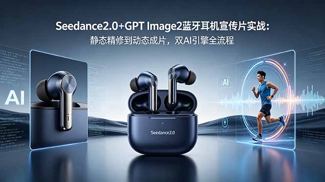 (18730期)Seedance2.0+GPT Image2蓝牙耳机宣传片实战:静态精修到动态成片,双AI引擎全流程网创吧-网创项目资源站-副业项目-创业项目-搞钱项目网创吧