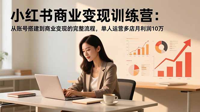 （16698期）小红书商业变现训练营：从账号搭建到商业变现的完整流程，单人运营多店月利润10万网创吧-网创项目资源站-副业项目-创业项目-搞钱项目网创吧